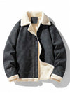 Men's Fashion Plaid Knitted Thickened Thermal Lined Jacket Coat
